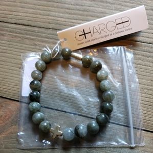 SOLD-CHARGED LABRADORITE & GOLD BRACELET